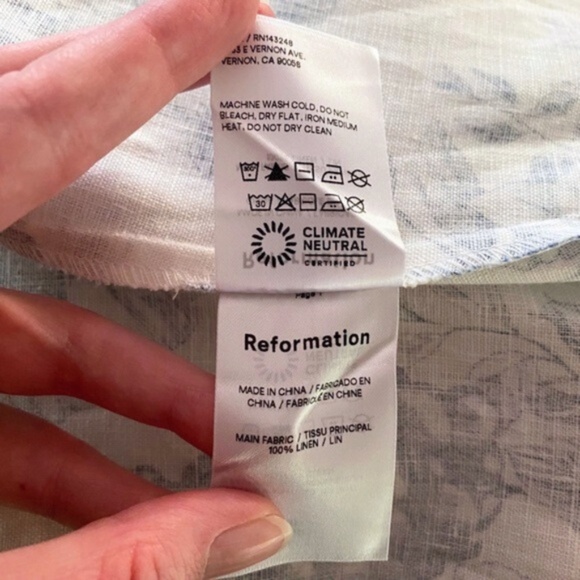 NEW Reformation Gitane Linen Dress Corsica Small - Picture 17 of 17